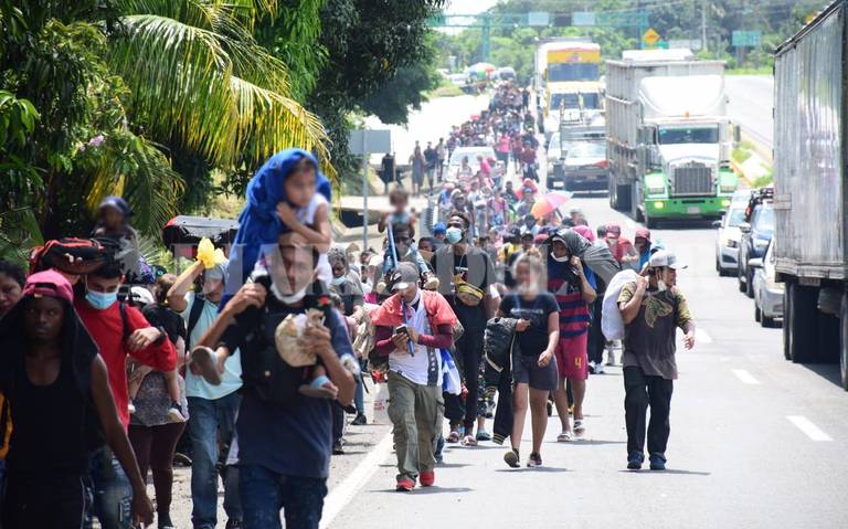 Video Sale caravana migrante de Tapachula cruzan Viva M xico